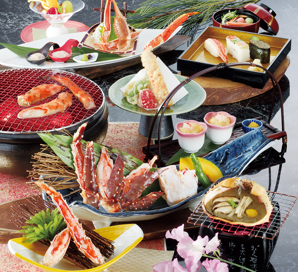 いろんな味を楽しめるかに会席「暖炉」