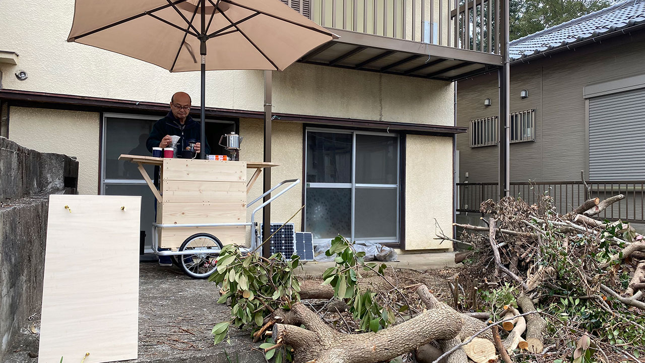移動式屋台リヤカーゴで軒先珈琲 