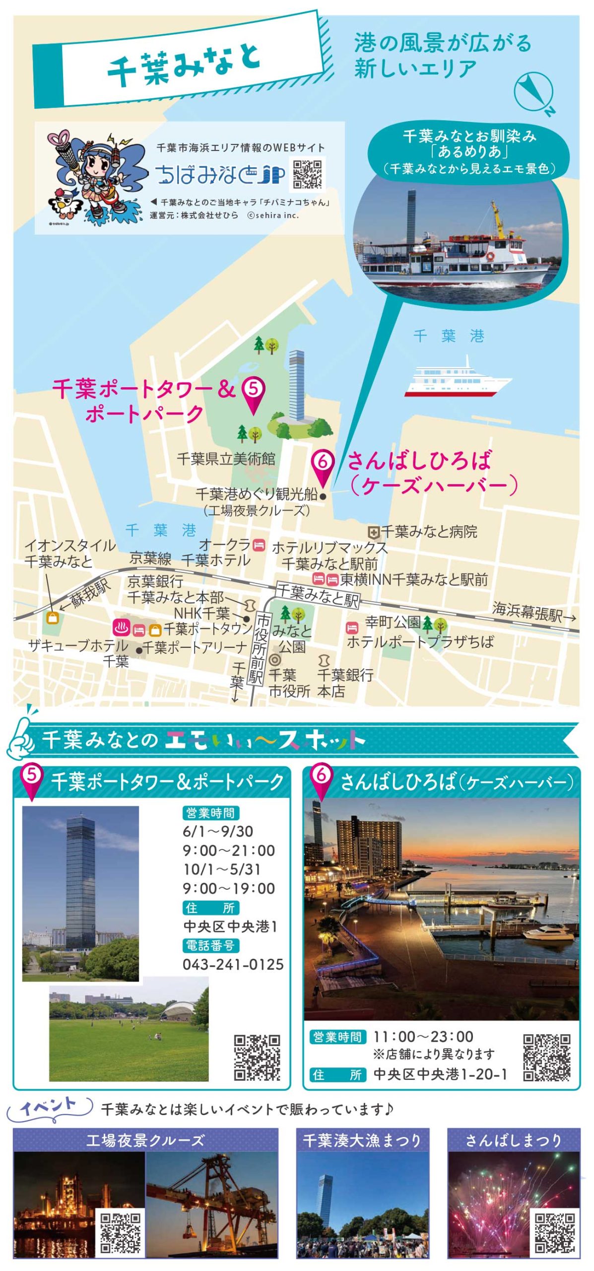 千葉みなとエリアのエモいぃ～スポットマップ